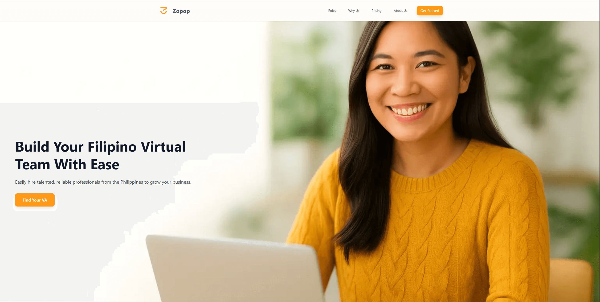 Zopop virtual hiring product screenshot